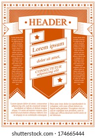 Flyer template monochrome vintage style