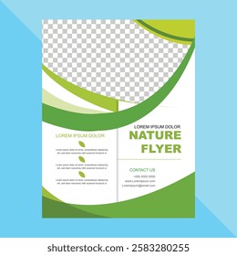 Flyer template with nature information