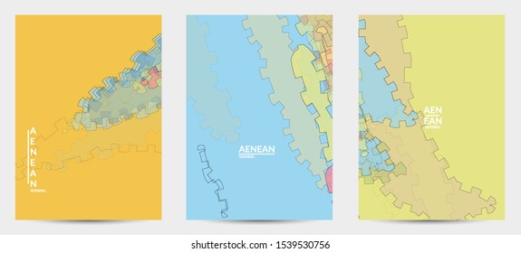 Flyer template with pastel colored  transparent overlapping shapes creating vector mixture of acrylic paint or watercolor effect. Marble texture flat colors simple organic shapes. Nature earth design.