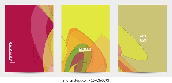 Flyer template with pastel colored  transparent overlapping shapes creating vector mixture of acrylic paint or watercolor effect. Marble texture flat colors simple organic shapes. Nature earth design.