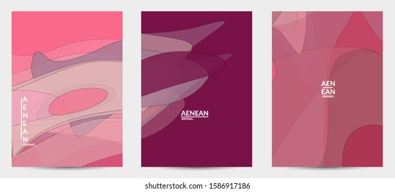 Flyer template with pastel colored  transparent overlapping shapes creating vector mixture of acrylic paint or watercolor effect. Marble texture flat colors simple organic shapes. Nature earth design.