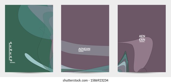 Flyer template with pastel colored  transparent overlapping shapes creating vector mixture of acrylic paint or watercolor effect. Marble texture flat colors simple organic shapes. Nature earth design.