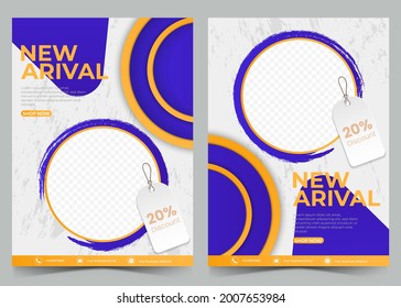 flyer template with photo. Suitable for social media post and web internet ads.
