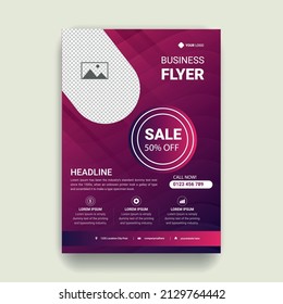 flyer template for sale promotion with a4 paper size sample product images