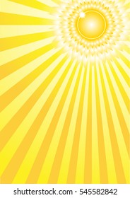 flyer template with a sunflower and sun rays for energy themes