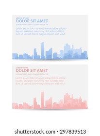 Flyer template town for managing and corporate business cards and invitations to urban style