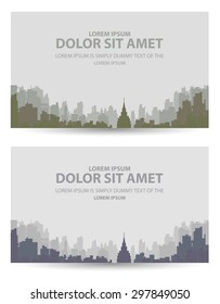 Flyer template town for managing and corporate business cards and invitations to urban style