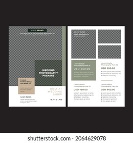 Flyer template two side minimalist design