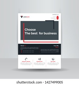 Flyer template. Vectical banner design. Modern abstract two side narrow brochure background.