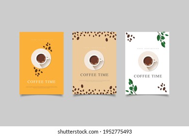 flyer templates for coffee time, international coffee day, fresh coffee.vector eps10