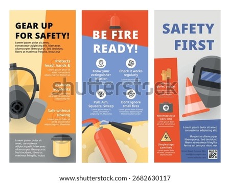 Flyer templates highlighting workplace safety improvements with important tips and advice for all employees