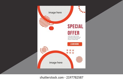  FLYER TEMPLETE FOR SPECIAL OFFER with ORANGE COLOUR (CUSTOMIZE)  (Fully Editable)