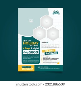 A flyer for a travel agency that says let's go holiday.