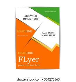 Flyer in two colors. Flyer for your business. Brochure for several times. Business Report. Children's leaflet.