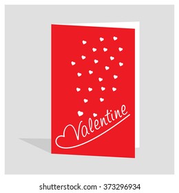 Flyer Valentine Day and Love lettering vector illustration EPS10