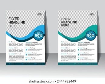 Flyer vector business template design