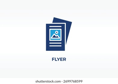FLYER vector, icon or logo sign isolated symbol illustration