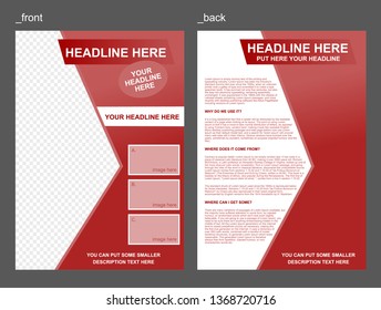 Flyer vector layout template for business or non-profit organization