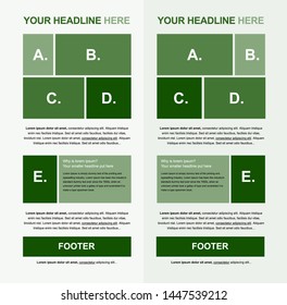 Flyer vector layout template for business or non-profit organization