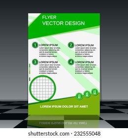 Flyer vector template. Abstract brochure or cover background.