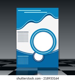 Flyer vector template. Abstract cover design.