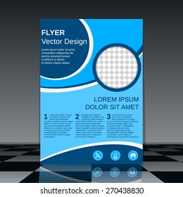 Flyer vector template. Brochure cover, magazine, booklet, poster abstract design.