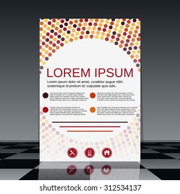 Flyer vector template. Brochure or magazine cover, report, placard, booklet, poster, banner abstract vector design. A4 format