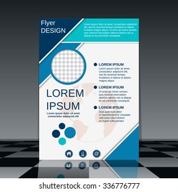 Flyer vector template. Brochure, mockup, business report, magazine cover, flyer, placard, banner, poster design. Abstract style background. A4 size