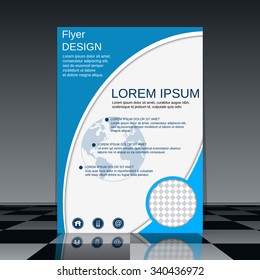 Flyer vector template. Brochure, mockup, business report, magazine cover, flyer, placard, banner, poster abstract design