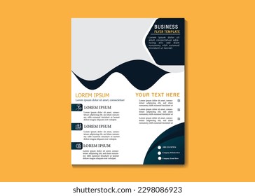 Flyer Vector template. Business brochure. Editable A4 poster for design, Corporate Office, education, presentation, website, magazine cover. 