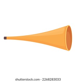 Icono de la vuvuzela volante vector de caricatura. Cañón de fútbol. Trompeolas de ventilador