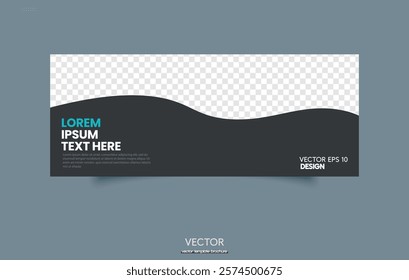 Flyer with waves for advertising. Banner, leaflet.