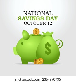 Flyers advertising National Savings Day celebrations or associated events can incorporate the holiday's vector imagery. design of a flyer, a celebration.