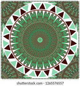 Flyers, Banner Template With Mandala Ornament. Vector Design. Ottoman, Arabic, Oriental, Turkish, Indian,Motif