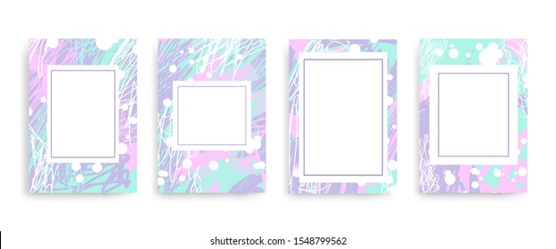 Flyers, banners, poster, cards, brochure with colorful abstract design. Trendy creative flyer design with bright colorful background