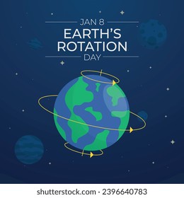 Flyers commemorating Earths Rotation Day or its associated events can feature vector pictures concerning the day. design of flyers, celebratory materials.