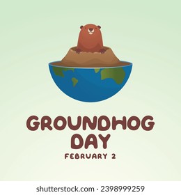 Flyers commemorating Groundhog Day or its associated events can use groundhog day vector graphics. design of flyers, celebratory materials.