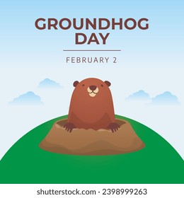 Flyers commemorating Groundhog Day or its associated events can use groundhog day vector graphics. design of flyers, celebratory materials.