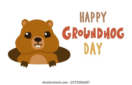 Flyers commemorating Groundhog Day or its associated events can use groundhog day vector graphics. design of flyers, celebratory materials.