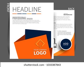 Flyers design template vector. Brochure report business magazine poster. 