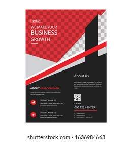 Flyers design template vector. Brochure report business magazine poster. Cover book minimal portfolio presentation and abstract green shape and city in A4 layout.