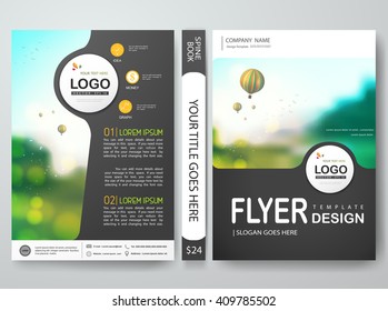 Flyers Design-Vorlage Vektor. Broschüre Bericht Business Magazine Poster. Cover buchen Sie minimale Portfolio-Präsentation und abstraktes Grau. Layout in einer 4-Größe