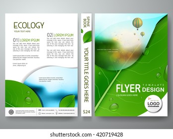 Flyers Design Template Vector Brochure Annual Stock Vector (Royalty ...