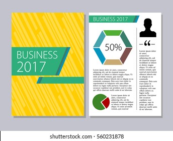 Flyers design template vector. Brochure report business magazine poster.