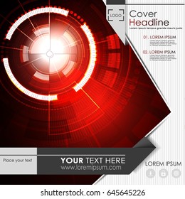 Flyers design template vector. Brochure report business  poster. Cover book minimal portfolio presentation and abstract  shape with red background