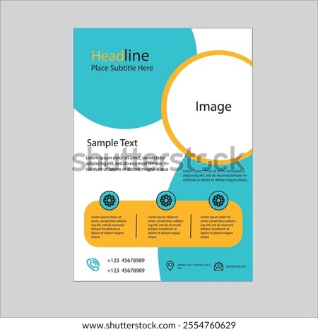  Flyers design template vector. brochure report business magazine poster ,Leaflet cover presentation abstract , layout in A4 size. 