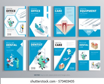 Flyers For Health And Medical Concept. Hygiene Template Of Magazines, Posters, Book Cover, Banners. Clinic Background. Layout Dentistry Illustrations Modern Pages