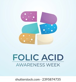 Flyers honoring Folic Acid Awareness Week or promoting associated events might include vector graphics regarding the event. design of flyers, celebratory materials.