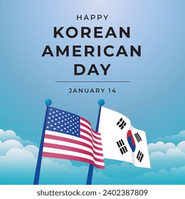 Flyers honoring Korean American Day or promoting associated events might utilize Korean American Day vector graphics. design of flyers, celebratory materials.