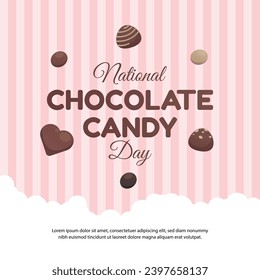 Flyers honoring National Chocolate Candy Day or promoting associated events can utilize National Chocolate Candy Day vector graphics. design of flyers, celebratory materials.